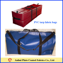 customized pvc tarpaulin travelling zipper open duffle bag